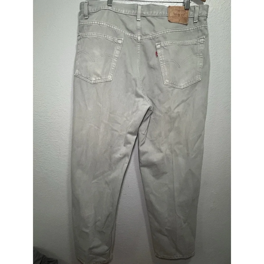 Levis 550 Jeans Mens 42x30 Blue Denim Relaxed Fit Red Tab 90s Made USA